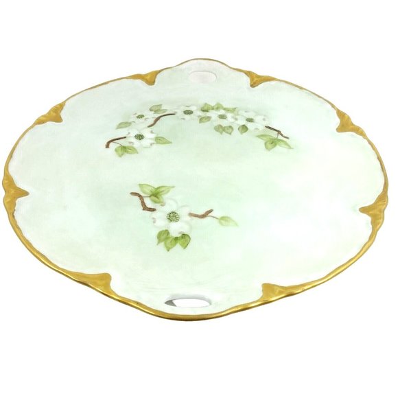 Serving Plate Ceramic Platter w/ Handles Hand Painted Signed Effie Taylor - Picture 4 of 9